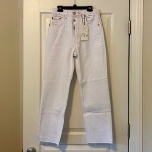 Zara Hi Rise Ankle Length Straight Jeans